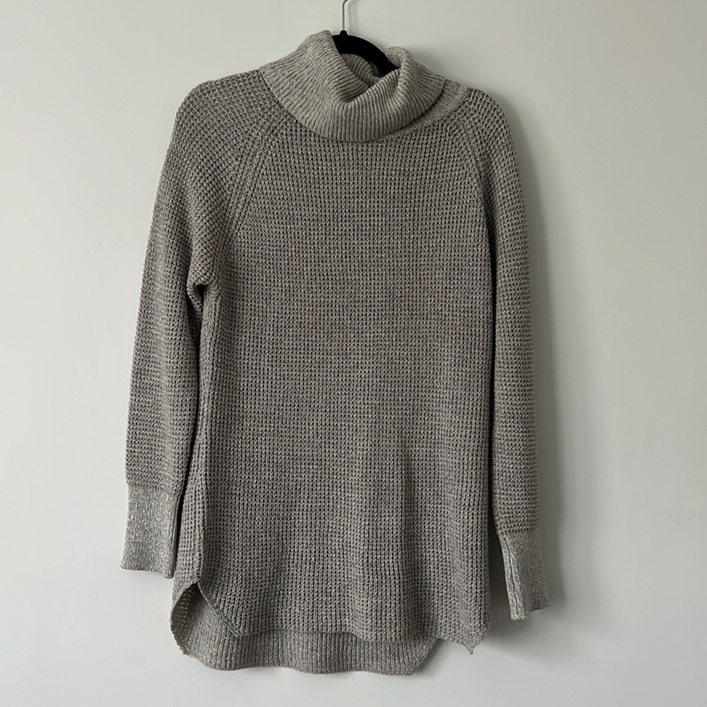Grey turtleneck sweater